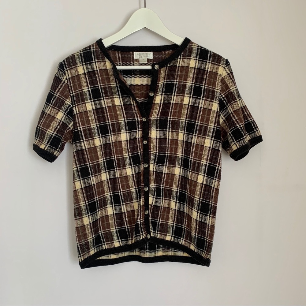 Vintage Plaid Cardigan